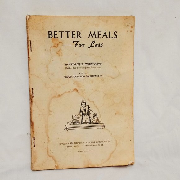 Better Meals for Less Cook Book George E. Cornforth Paperback 1930 Damaged - Picture 1 of 12
